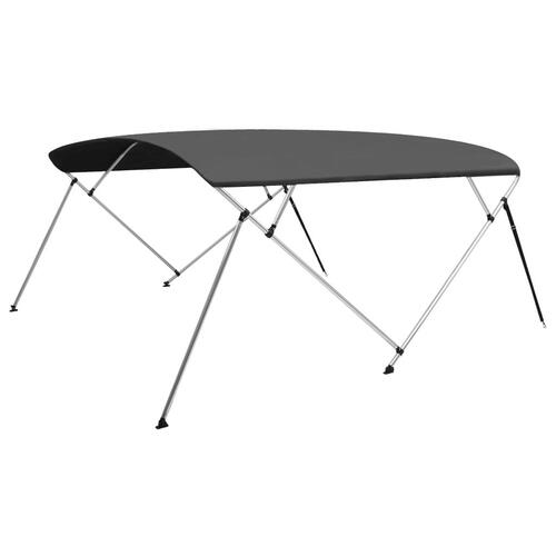 Biminitop med 4 buer 243x(230-244)x137 cm antracitgrå