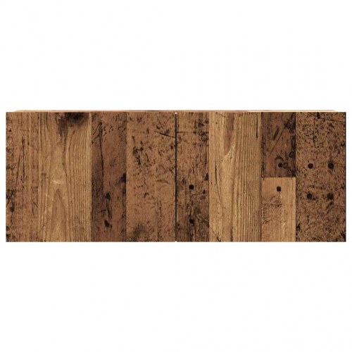 Væghængt tv-bord 80×30×30 cm i konstrueret træ - gammelt træ-look
