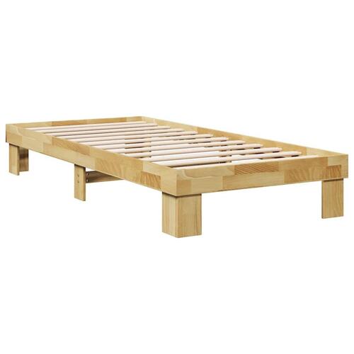 Sengeramme uden madras 90x200 cm Massivt træ Eg