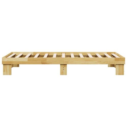 Sengeramme uden madras 90x200 cm Massivt træ Eg