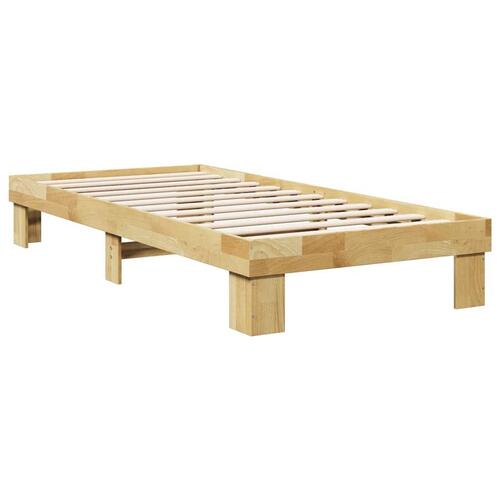 Sengeramme uden madras 90x200 cm Massivt træ Eg