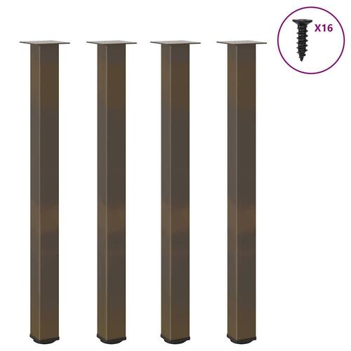 Sofabordben 4 stk. naturstål 110-112 cm stål