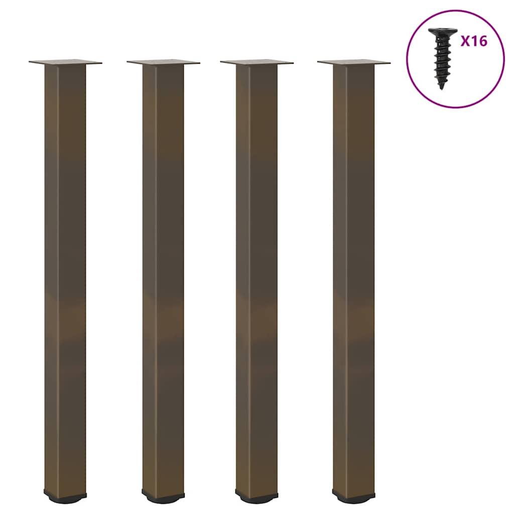 Sofabordben 4 stk. naturstål 110-112 cm stål