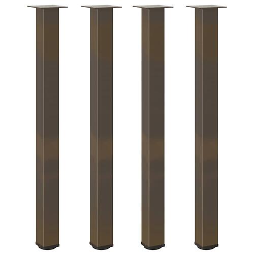 Sofabordben 4 stk. naturstål 110-112 cm stål