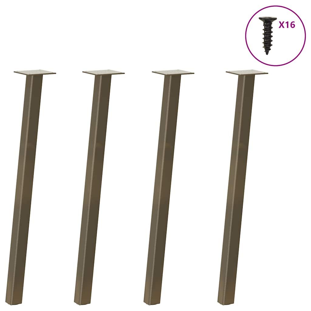 Sofabordben 4 stk. naturstål 72 cm stål