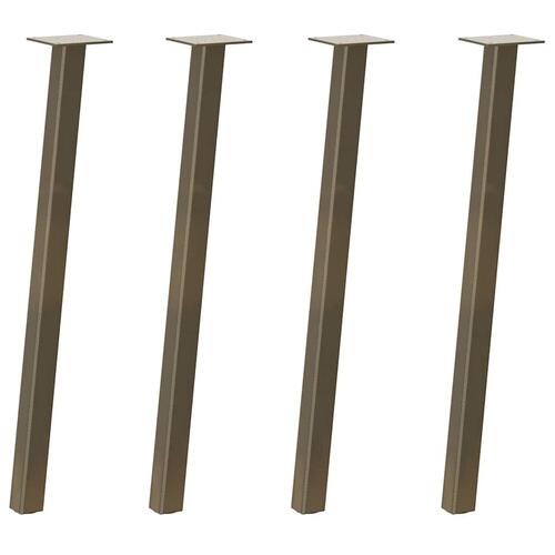 Sofabordben 4 stk. naturstål 72 cm stål