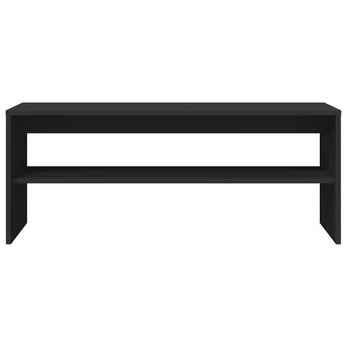 Tv-bord 100x40x40 cm konstrueret træ sort