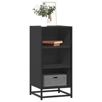 Skuffeskab 35,5x35x76 cm konstrueret træ og metal sort