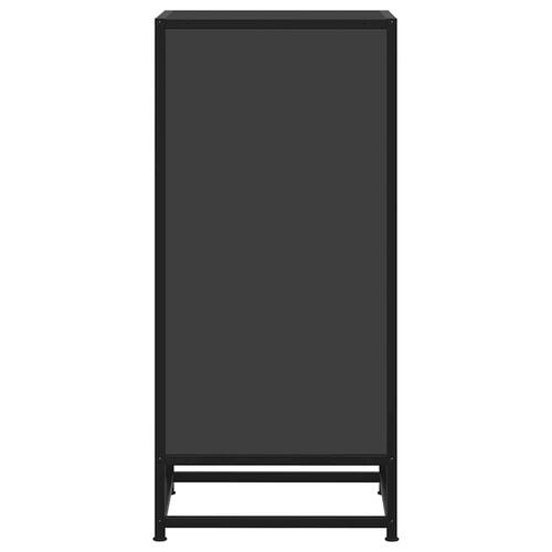 Skuffeskab 35,5x35x76 cm konstrueret træ og metal sort