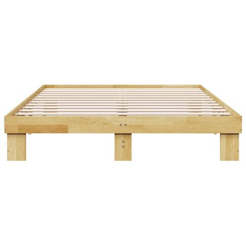 Sengeramme uden madras 150x200 cm Massivt træ Eg
