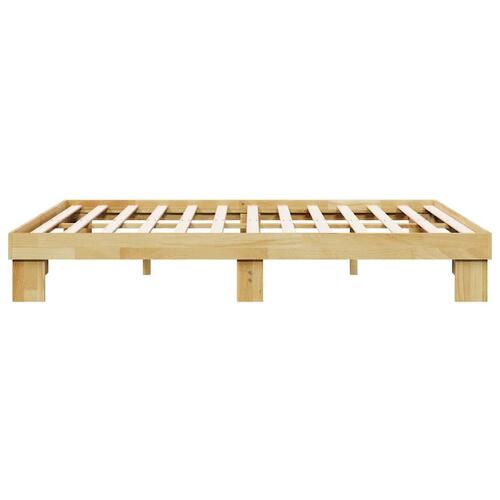 Sengeramme uden madras 150x200 cm Massivt træ Eg