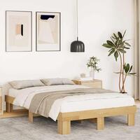 Sengeramme uden madras 120x200 cm Massivt træ Eg