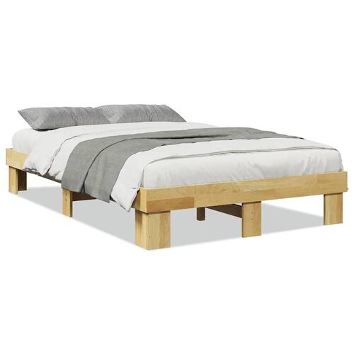 Sengeramme uden madras 120x200 cm Massivt træ Eg