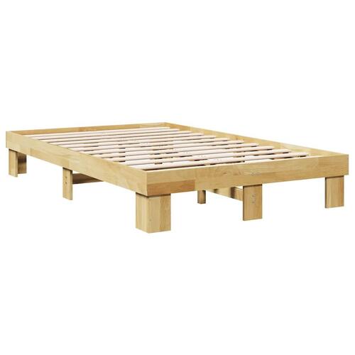 Sengeramme uden madras 120x200 cm Massivt træ Eg