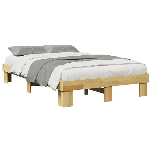Sengeramme uden madras 120x200 cm Massivt træ Eg