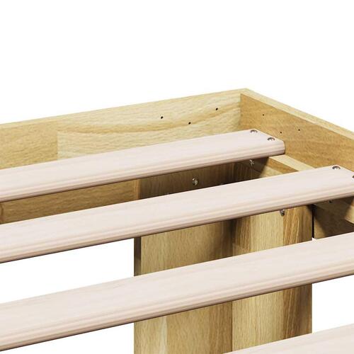 Sengeramme uden madras 120x200 cm Massivt træ Eg