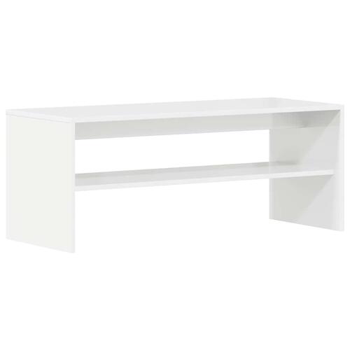 Tv-bord 100x40x40 cm konstrueret træ hvid højglans