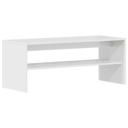 Tv-bord 100x40x40 cm konstrueret træ hvid højglans