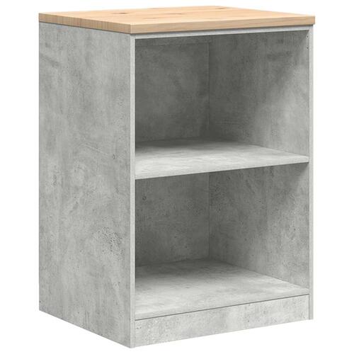 Garageopbevaringsskab Beton Grå 60x51x85cm Massivt træ Fyrretræ