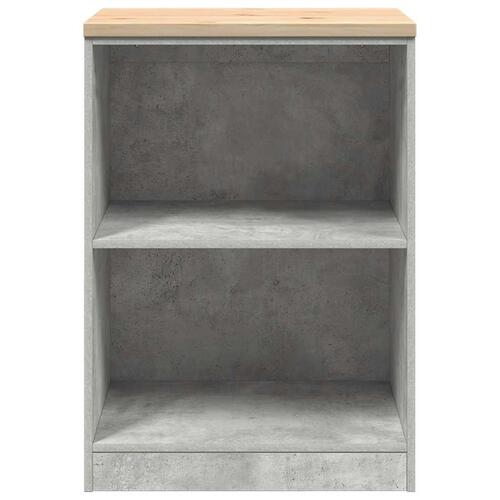Garageopbevaringsskab Beton Grå 60x51x85cm Massivt træ Fyrretræ