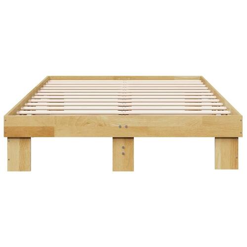Sengeramme uden madras 120x190 cm Massivt træ Eg