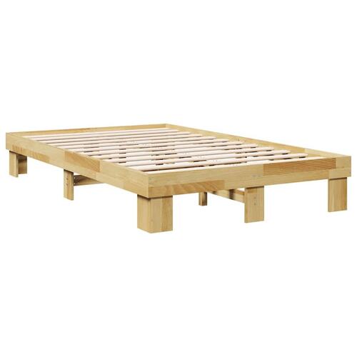 Sengeramme uden madras 120x190 cm Massivt træ Eg