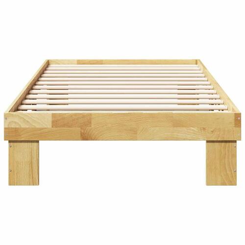 Sengeramme uden madras 75x190 cm Massivt træ Eg