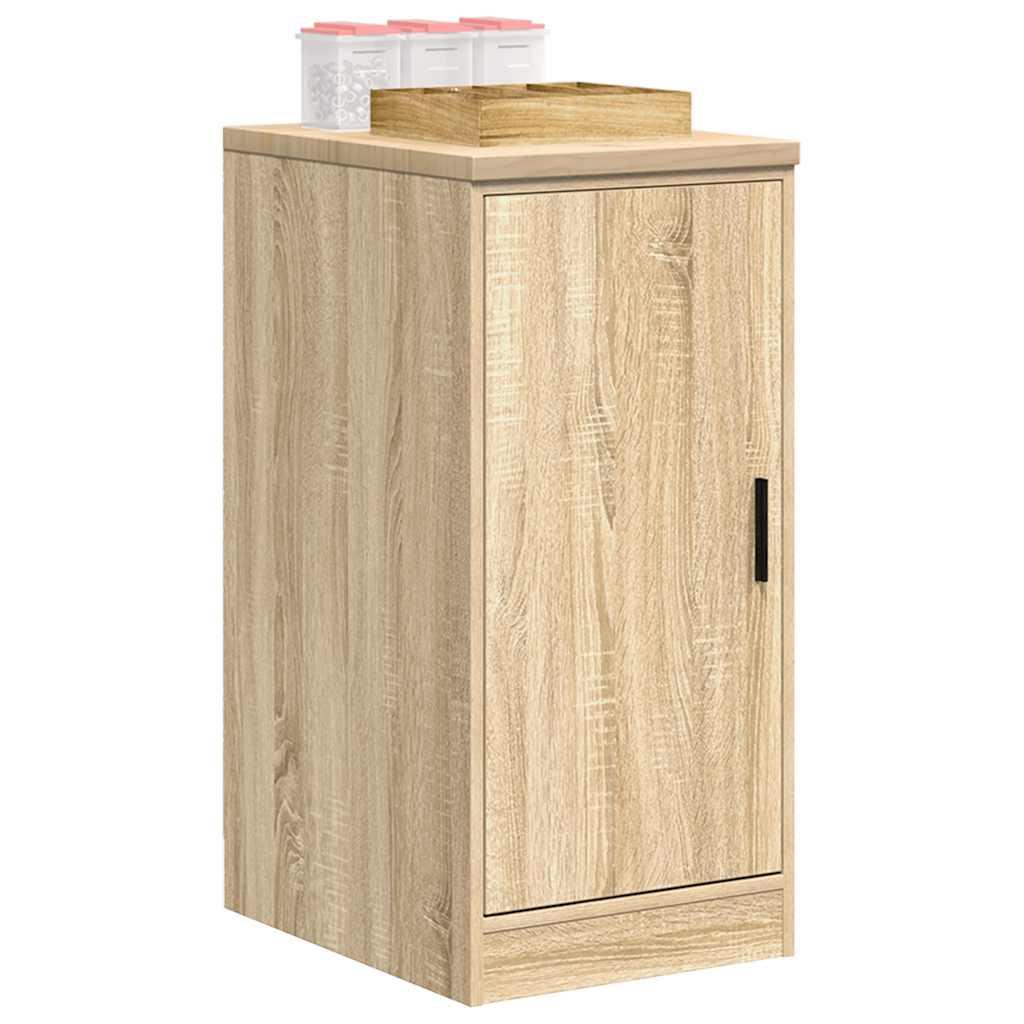 Garageopbevaringsskab Sonoma eg 40x51x85cm Massivt træ Fyrretræ billede