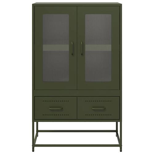 Højskab 68x39x111,5 cm stål olivengrøn