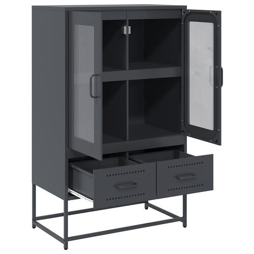 Skab 68x39x111,5 cm stål antracitgrå