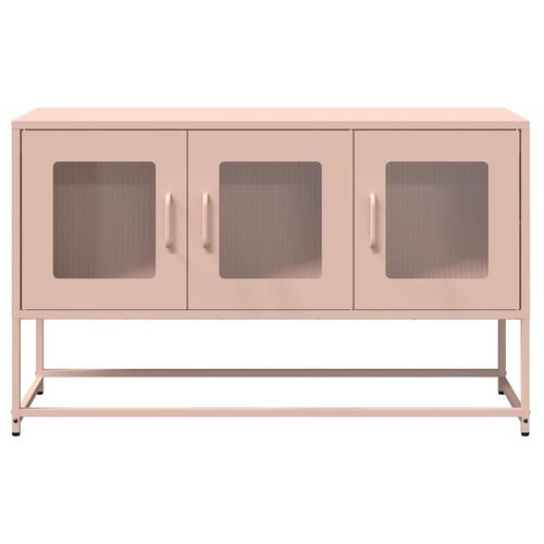 Tv-bord 100,5x39x60,5 cm koldvalset stål lyserød