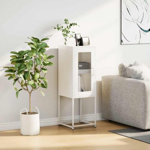 Skænk 36x39x107 cm koldvalset stål hvid