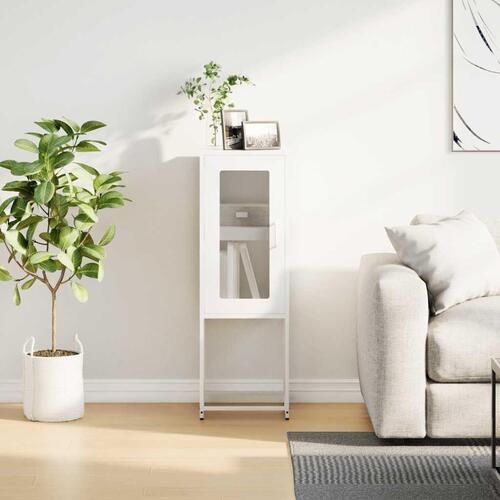 Skænk 36x39x107 cm koldvalset stål hvid