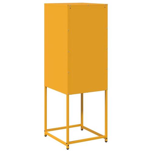 Skab 36x39x107 cm koldvalset stål sennepsgul