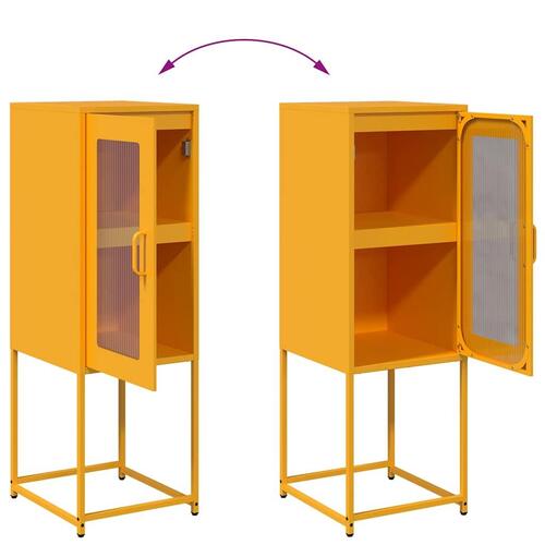 Skab 36x39x107 cm koldvalset stål sennepsgul