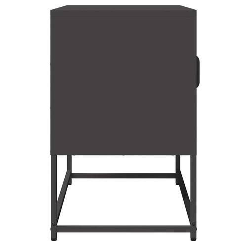Tv-bord 68x39x60,5 cm koldvalset stål sort