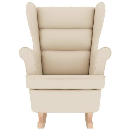 Gyngestol 74x90x102 cm linnedstof hvid