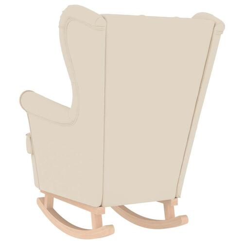 Gyngestol 74x90x102 cm linnedstof hvid