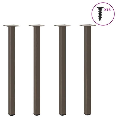 Sofabordben 4 stk. naturstål 72-74 cm stål