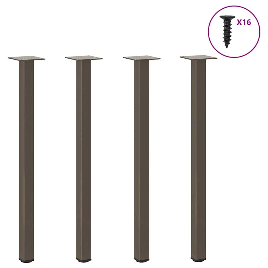 Sofabordben 4 stk. naturstål 72-74 cm stål
