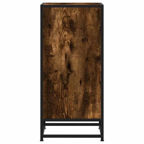 Skab 35,5x35x76 cm konstrueret træ og metal røget egetræsfarve