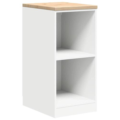 Garageopbevaringsskab Hvid 40x51x85 cm Massivt træ Fyrretræ