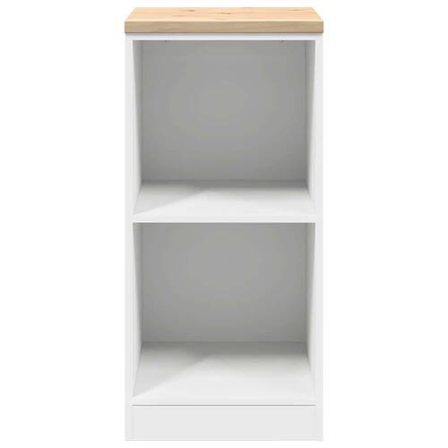Garageopbevaringsskab Hvid 40x51x85 cm Massivt træ Fyrretræ