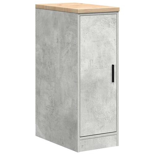 Garageopbevaringsskab Beton Grå 30x51x85cm Massivt træ Fyrretræ