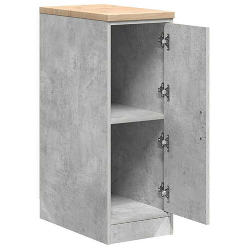 Garageopbevaringsskab Beton Grå 30x51x85cm Massivt træ Fyrretræ