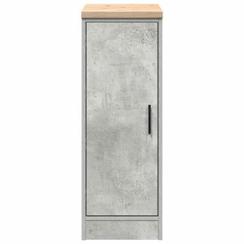 Garageopbevaringsskab Beton Grå 30x51x85cm Massivt træ Fyrretræ