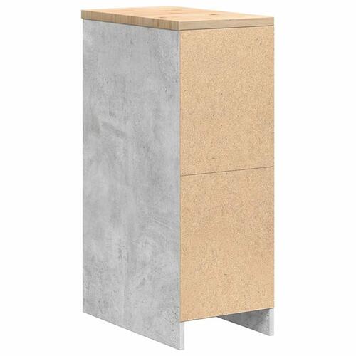 Garageopbevaringsskab Beton Grå 30x51x85cm Massivt træ Fyrretræ