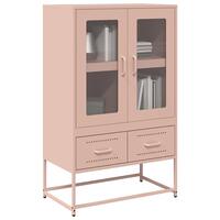 Skab 68x39x111,5 cm stål lyserød