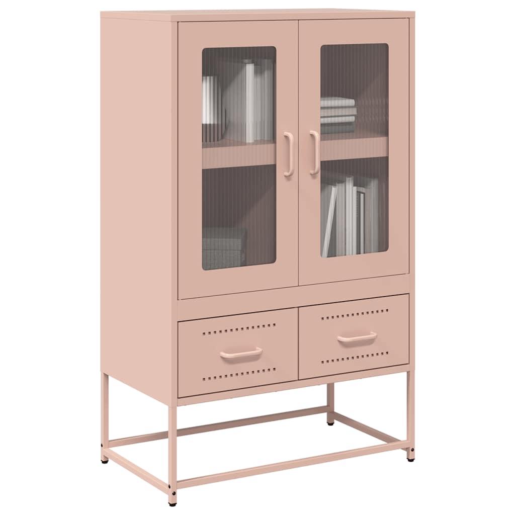 Skab 68x39x111,5 cm stål lyserød