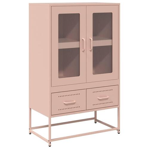 Skab 68x39x111,5 cm stål lyserød